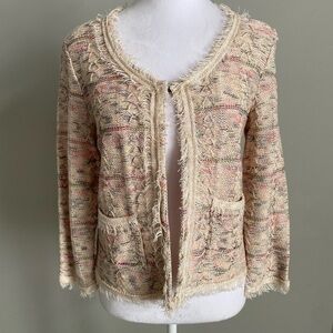 NIC+ZOE S Textured Multicolor Cardigan Top